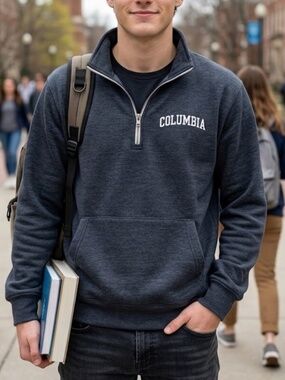 🎓 Columbia University New York Redshirt Sweatshirt 1/4 quarter zip ivy league